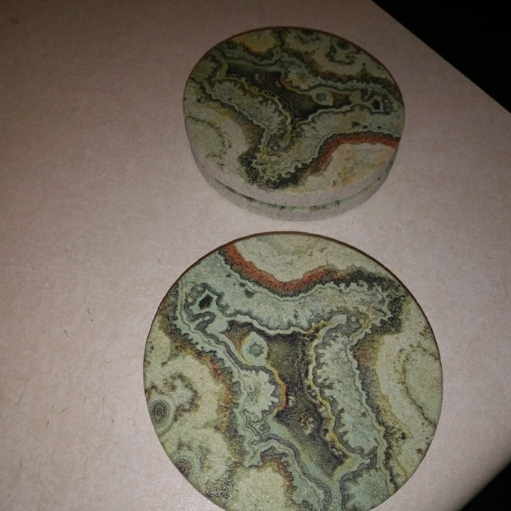 Thirsty stone coasters